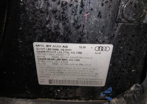 2021 Audi Q5 Premium Plus 45 Tfsi Quattro S Tronic z USA, uszkodzony, nr VIN WA1BAAFY8M2040565